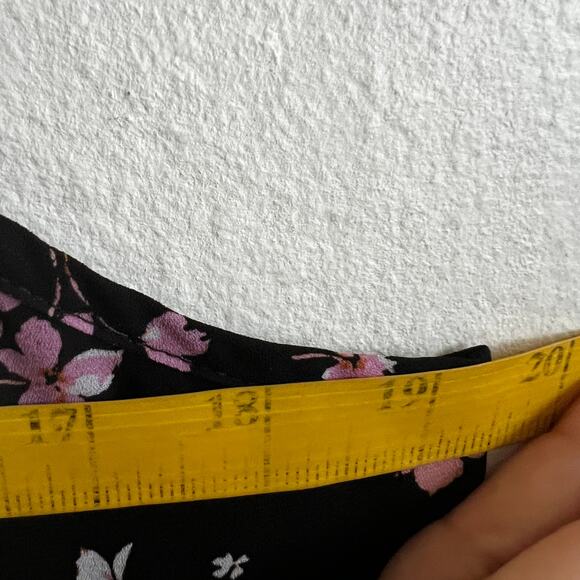 Black Floral Cami Tank Top, Gothic Whimsigoth Coquette Grunge Indie Sleaze Large - Picture 5 of 6